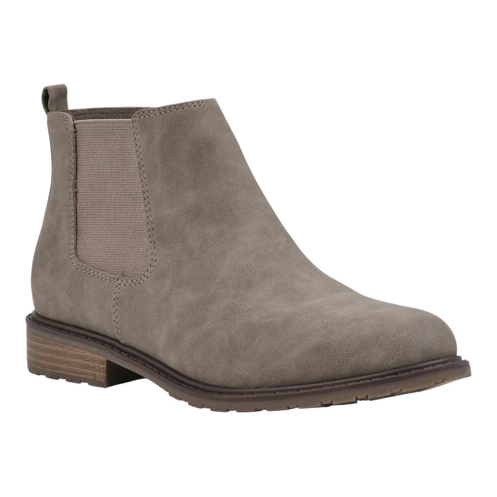 White Mountain Women's Caching Chelsea Ankle Booties Taupe Size 6 1/2